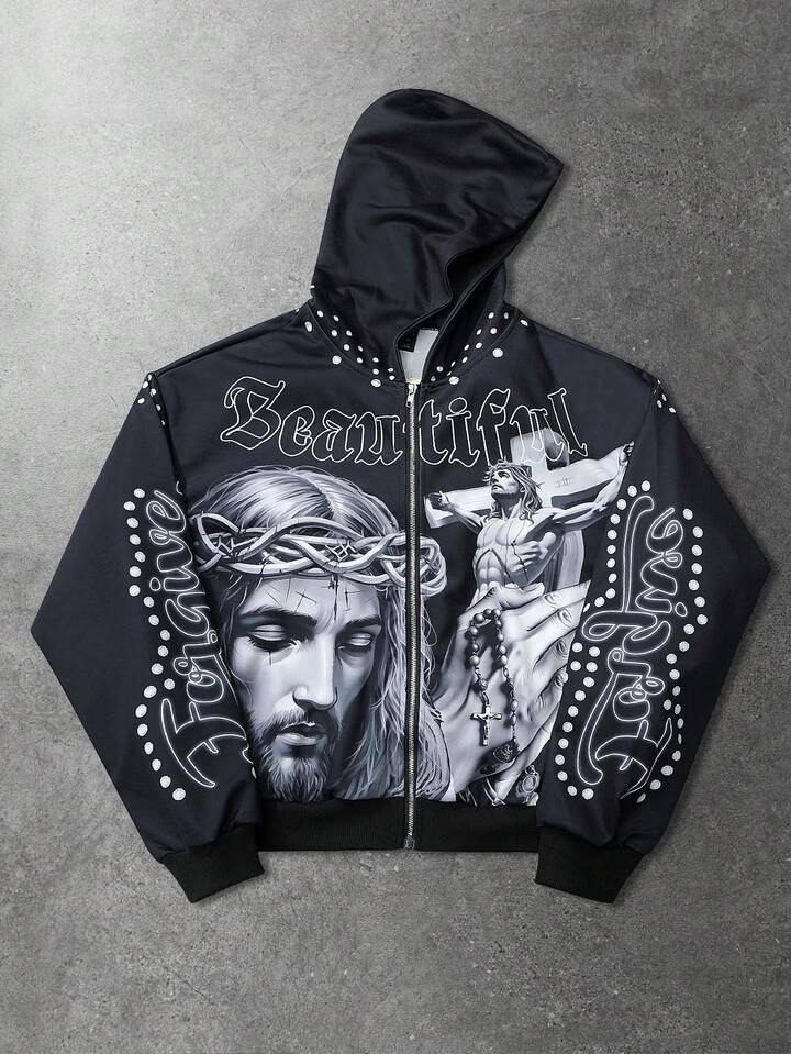 Street Life Men's Street Graphic Print Hooded Sweatshirt Long Sleeve Sweatshirt, Casual Wear 3 Street Life Men's Street Graphic Print Hooded Sweatshirt Long Sleeve Sweatshirt, Casual Wear