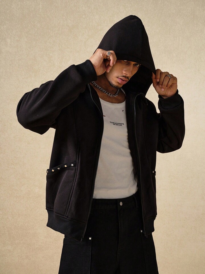 Men's Casual Solid Color Hoodie , Fall Winter