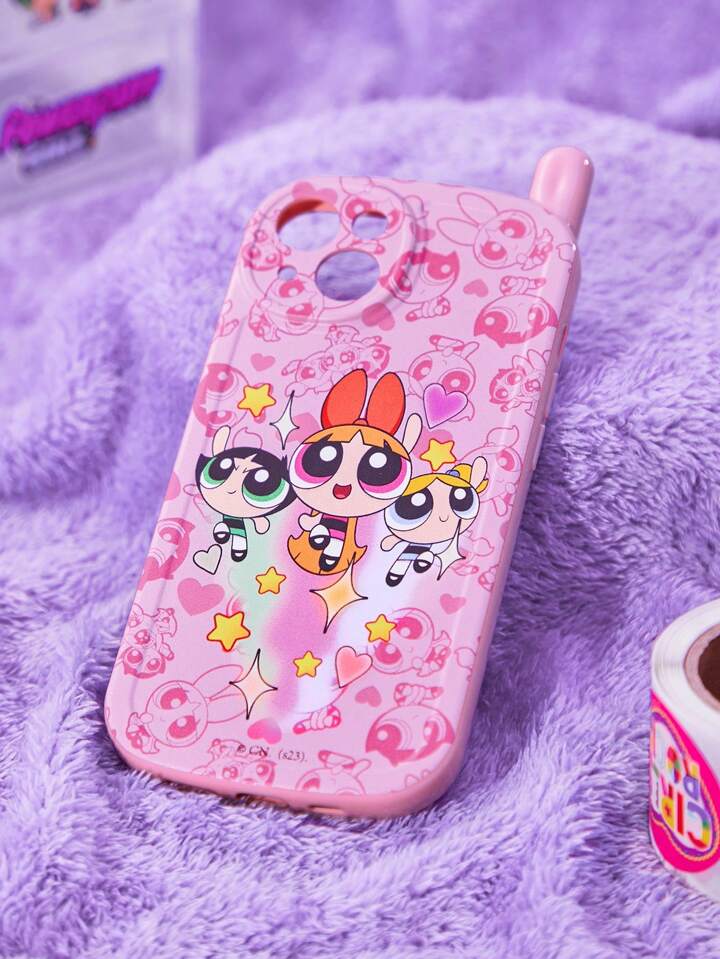 The Powerpuff Girls | ROMWE 1pc Cartoon Graphic TPU Phone Case Compatible With IPhone
