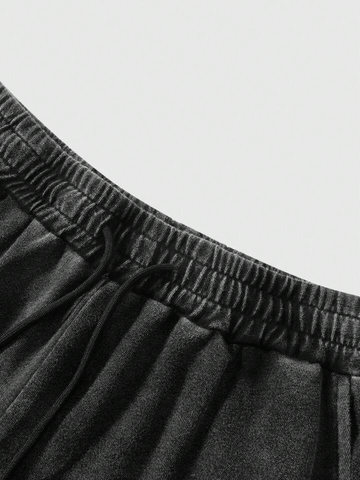 Men's Street Life Vintage Distressed American Street Style Rhinestone Decorated Shorts