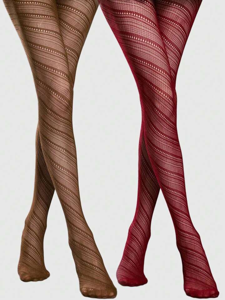 Fairycore 1 Pair Sexy Minimalist Pink Solid Color Suspender Stockings, Jacquard Sheer Elastic Tights, Ultra-Thin Breathable Pantyhose