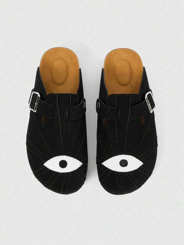 Women's Gothic Style Hollow Toe Mule Slip-On Loafers, Mary Jane Shoes, And Soft Sole Outdoor Flats, Halloween