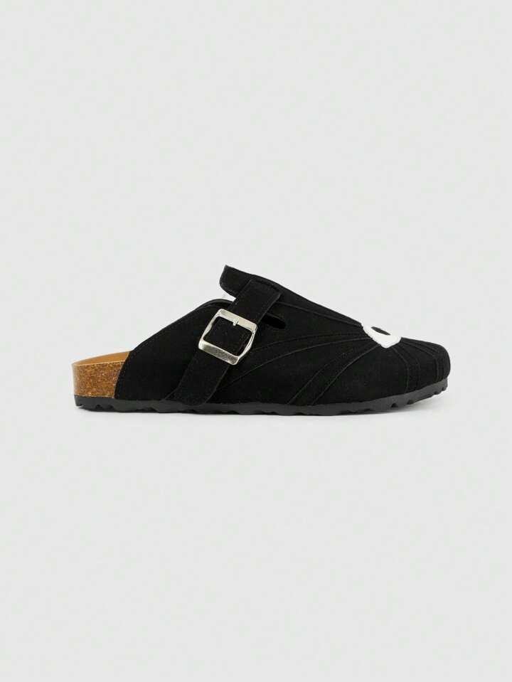 Women's Gothic Style Hollow Toe Mule Slip-On Loafers, Mary Jane Shoes, And Soft Sole Outdoor Flats, Halloween
