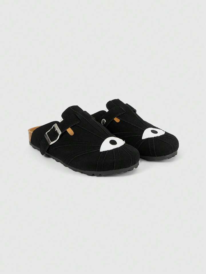 Women's Gothic Style Hollow Toe Mule Slip-On Loafers, Mary Jane Shoes, And Soft Sole Outdoor Flats, Halloween