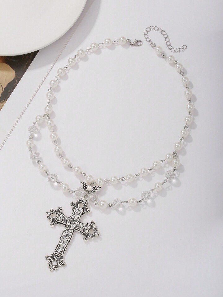 1pc Gothic Dark Pendant Necklace Jewelry, Halloween