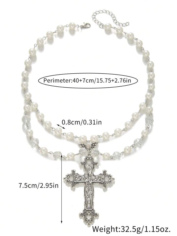 1pc Gothic Dark Pendant Necklace Jewelry, Halloween