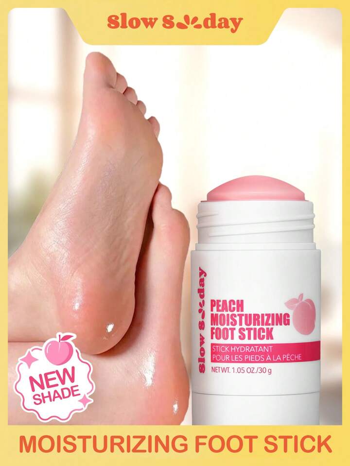 SlowSunday Peach Moisturizing Foot Stick, Foot Care, Foot Spa, Foot Balm, Foot Cream Moisturizing, Feet & Knees & Body , Nourishes And Softens, With Peach Extract, And VE, Easy To Use, Cozy Winter Styles, Suitable For Winter, Y2K,, For Valentine's Day, Valentines Gift, Valentines Day Gift, Ideal For Party