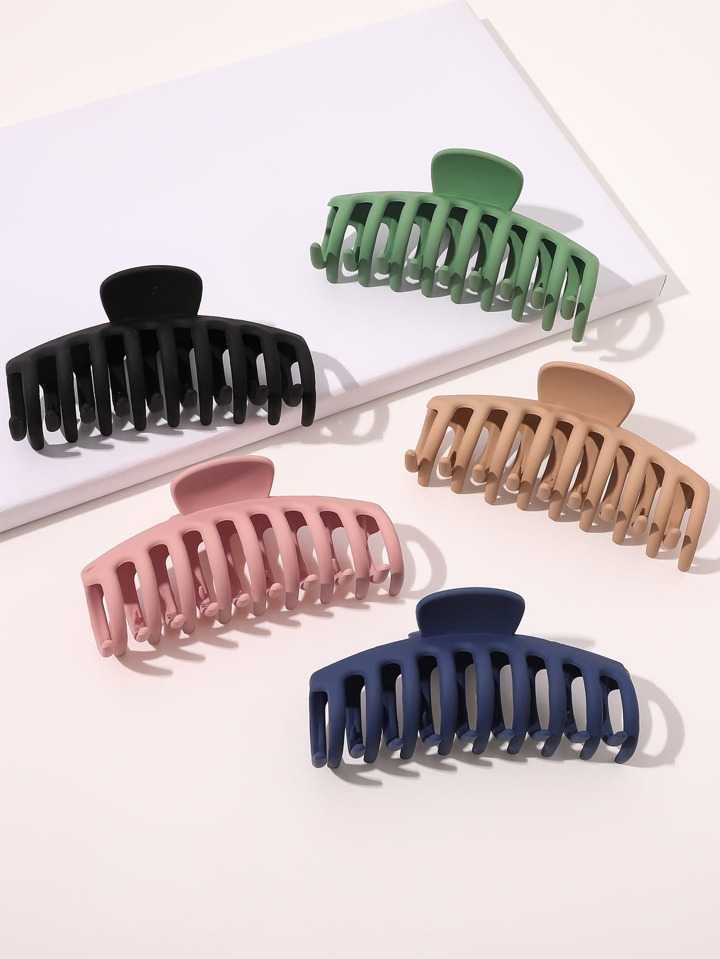 5pcs Simple Plain Hair Claw Casual Claw Clips Hair Clips Hair Jaw Clip Hair Clamps Hair Clutch Hair Catcher Clip