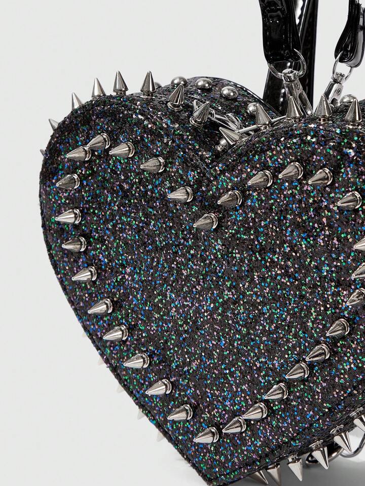 Grunge Punk Cute Punk Street Preppy Y2K Style Rivet Backpack For Women, School Backpack 3 Grunge Punk Cute Punk Street Preppy Y2K Style Rivet Backpack For Women, School Backpack