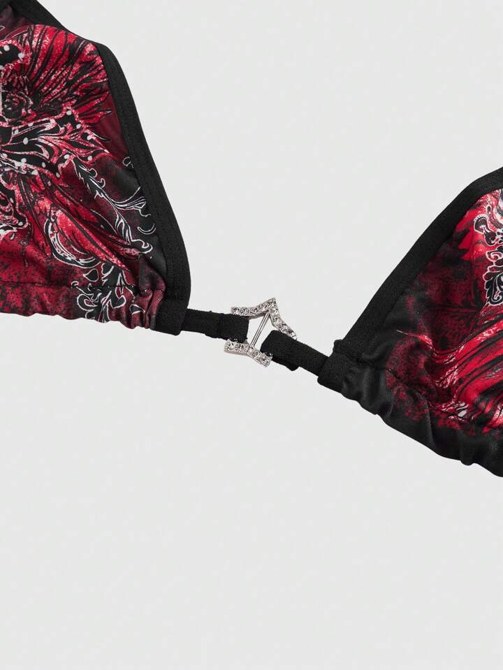 Grunge Punk Dark Gothic Cross, Swallow, Wings Metal Accessories Triangle Cup Lingerie Bra 4 Grunge Punk Dark Gothic Cross, Swallow, Wings Metal Accessories Triangle Cup Lingerie Bra