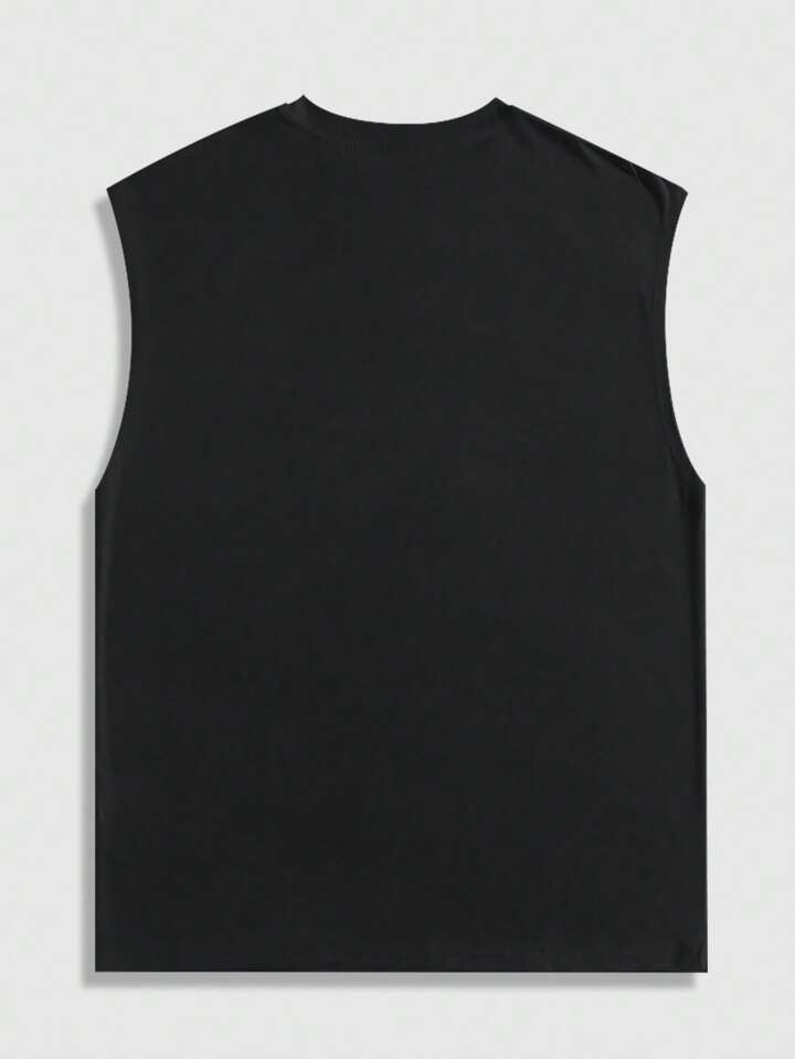 2pcs/Set Men Y2K Street Life Character Printed Tank Top And Shorts