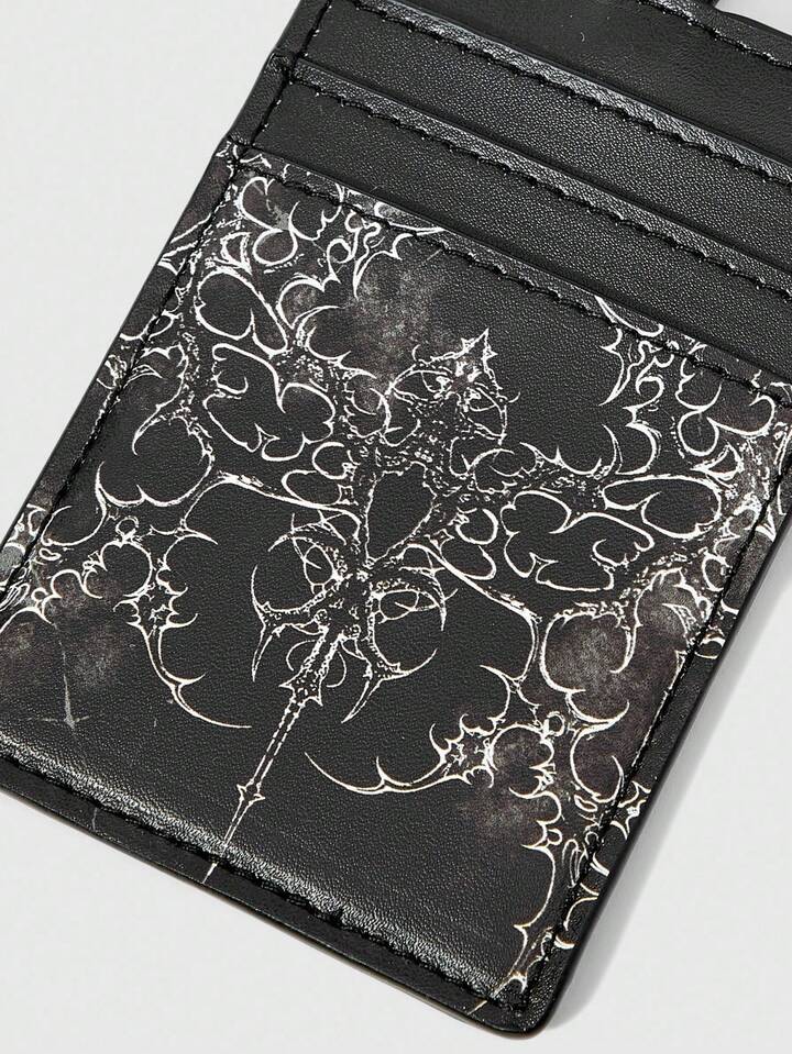 Goth Black Fashionable Portable Card Holder Wallet