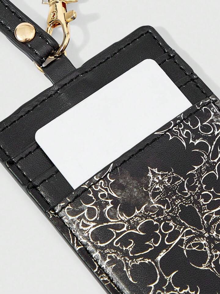 Goth Black Fashionable Portable Card Holder Wallet