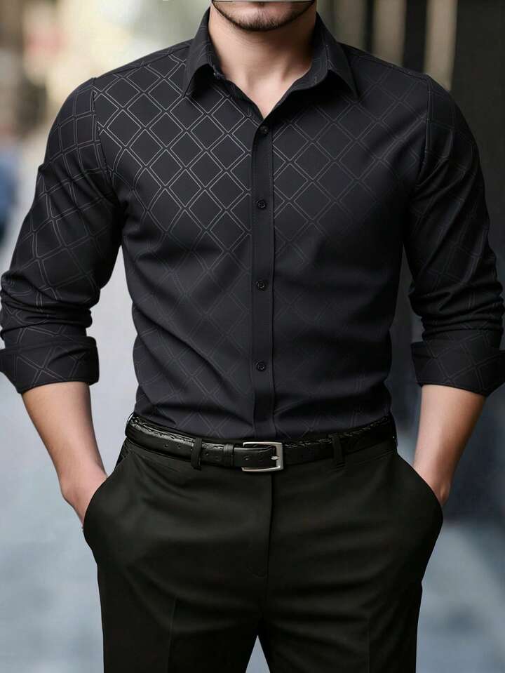 Guys Geo Print Shirt