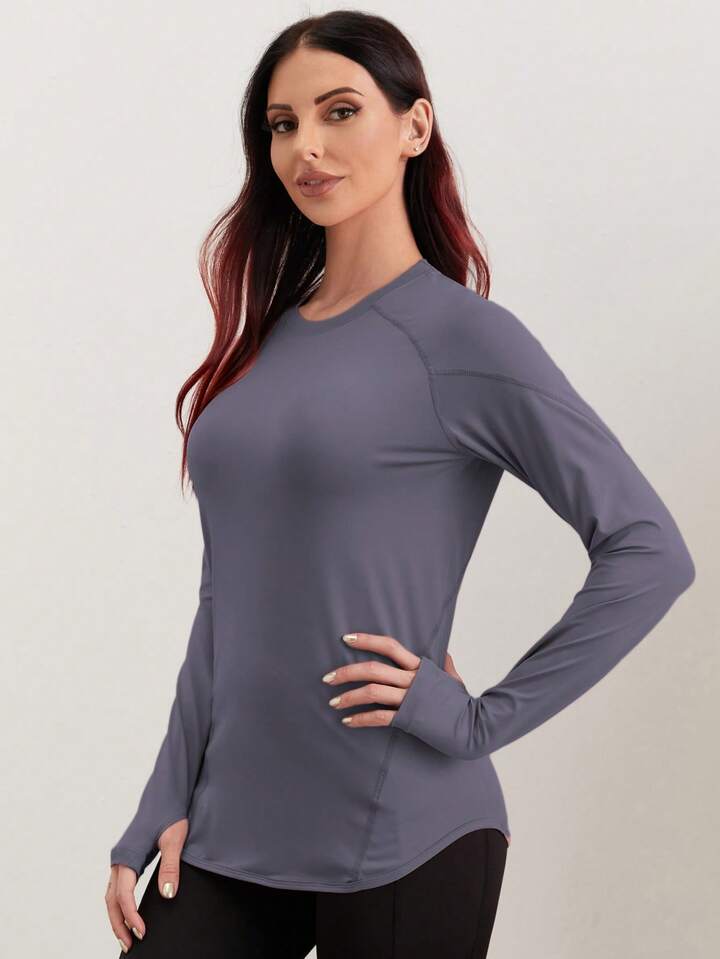 Breathable Sports Long Sleeve Tee With Thumb Holesworkout Tank Top 5 Breathable Sports Long Sleeve Tee With Thumb Holesworkout Tank Top