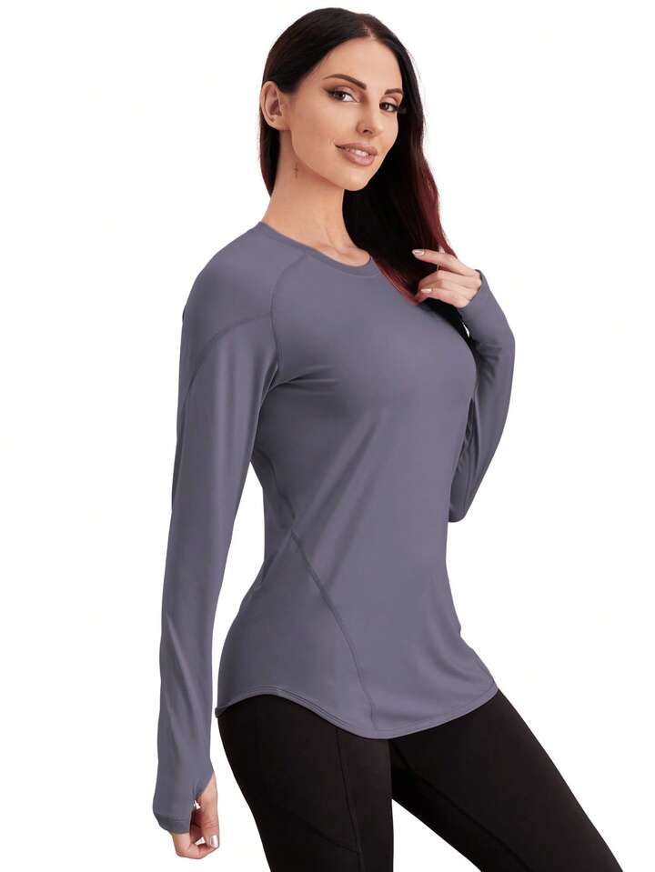 Breathable Sports Long Sleeve Tee With Thumb Holesworkout Tank Top 7 Breathable Sports Long Sleeve Tee With Thumb Holesworkout Tank Top