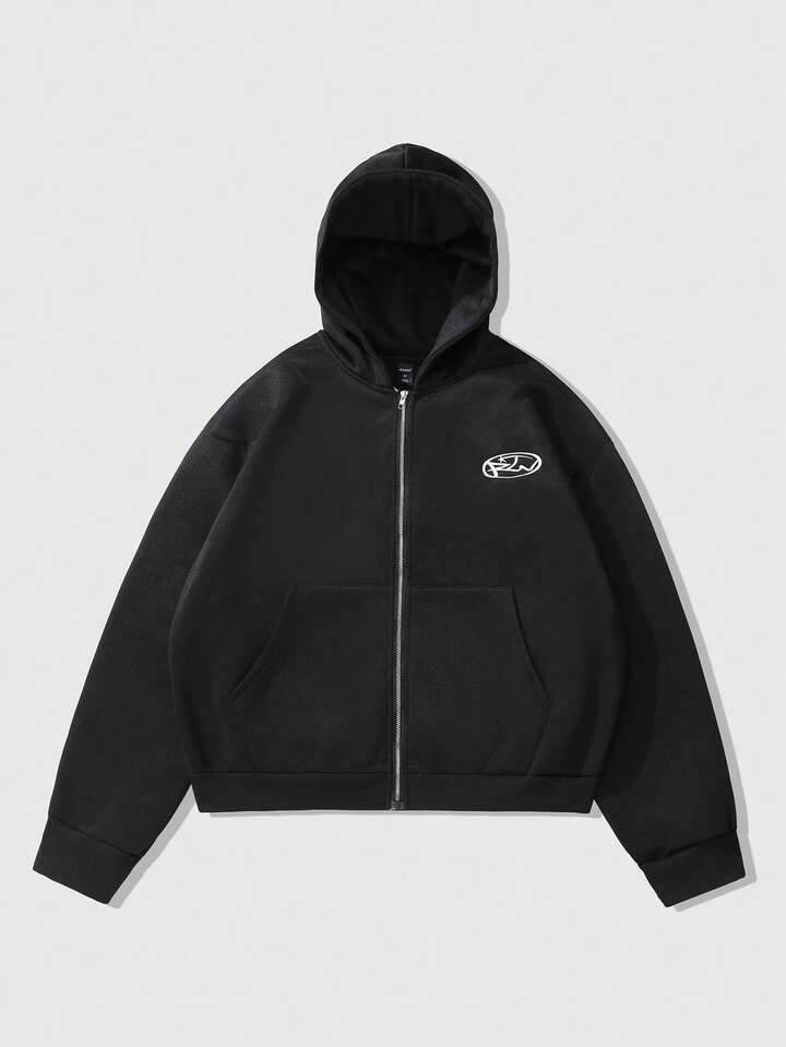 2pcs Men's Casual Zip-Up Hoodie Sweatshirt, Autumn/Winter