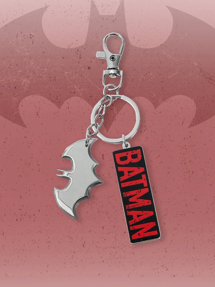 Batman X ROMWE Bat Logo And Letter Graphic Keychain