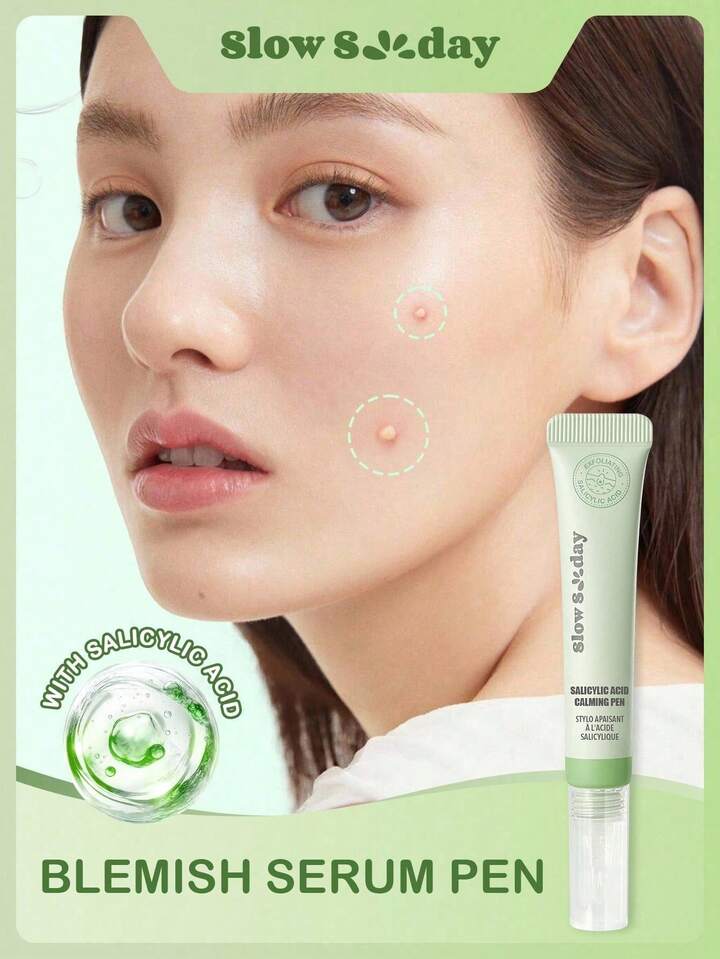 Slow Sunday Salicylic Acid Blemish Pen, Water-Oil Balance, Gentle Exfoliation, Help Absorb Excess Oil, Help Brighten The Appearance Of Dark Spots, Cozy Winter Styles, Suitable For Winter, Y2K, For Party & Gifts, For Valentine's Day, Valentines Gift, Valentines Day Gift, Ideal For Party