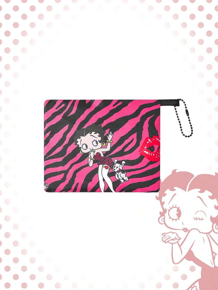 Betty Boop | ROMWE Large Capacity Foldable Tote Bag With Coin Pouch, Portable Shopping Bag 5 Betty Boop | ROMWE Large Capacity Foldable Tote Bag With Coin Pouch, Portable Shopping Bag