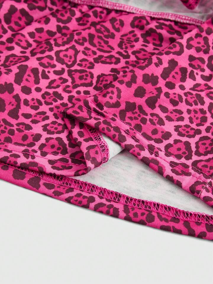 J-Fashion Women's Shibuya Hot Girl Aabi Fuchsia Leopard Print Slogan Rhinestone Detail Halter Tank Top 3 J-Fashion Women's Shibuya Hot Girl Aabi Fuchsia Leopard Print Slogan Rhinestone Detail Halter Tank Top