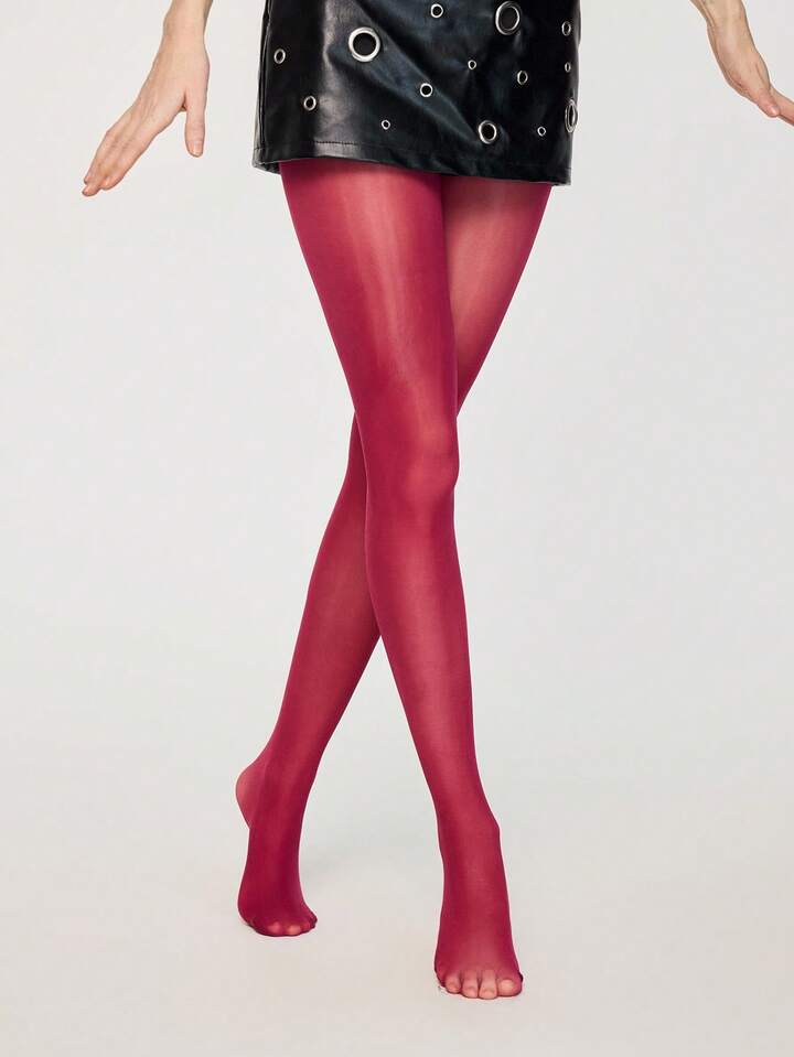 1 Pair Gothic Style Dark Plaid & Leopard Print Tights 4 1 Pair Gothic Style Dark Plaid & Leopard Print Tights