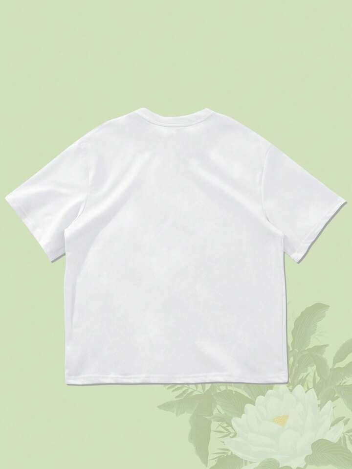The White Lotus Sports Casual Men's T-Shirt, White Lotus Design, Overall Minimalist And Simple Style
