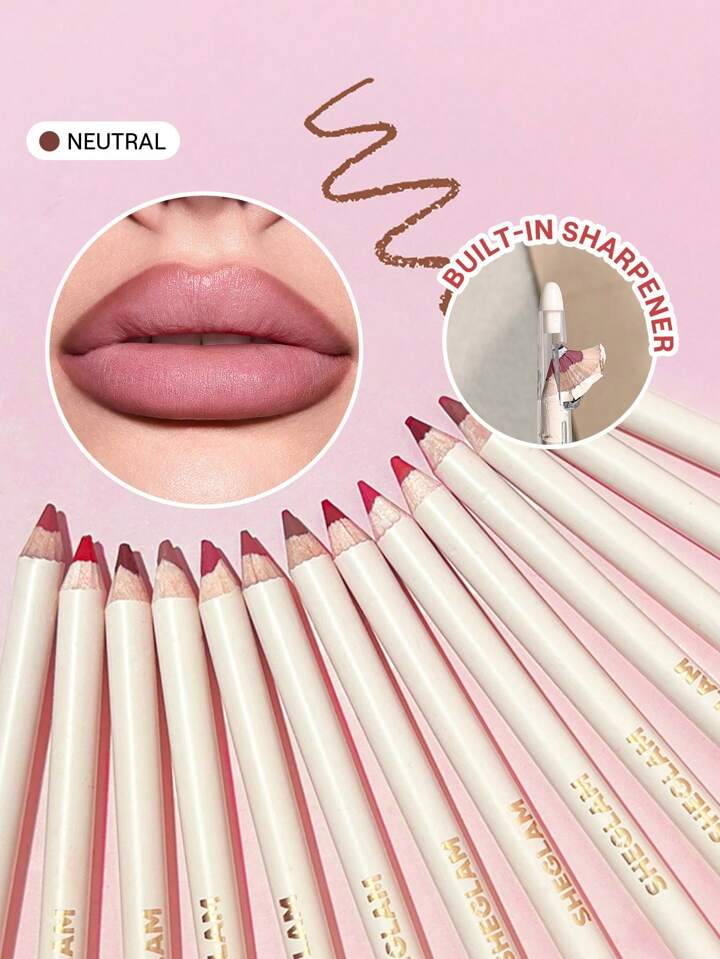 Lip Facts Lip Liner-Neutral Creamy-Matte Lip Liner Pencil High Pigment Not Easyto Fade Silky Smooth Matte Contour Tint Lip Makeup Lip Combo Brand Beauty Makeup Face Paint Cosmetic For Women Girls Perfect For Winter Spring Ideal For Y2K Fancy Fashion Suitable For Birthday Gift Party Ready Best Color