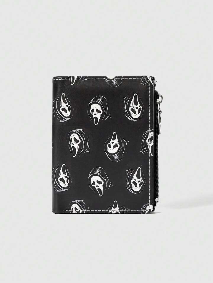 Gothic Style Wallet, Punk Girl Love Eye Gem Crystal Teardrop, Star, Sun, Sword Creative Design Pentagram Zipper Coin Purse, Casual Fashion Card Holder