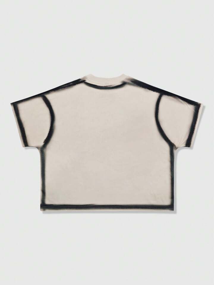 Men's Street Life Character Summer Slogan Print Crew Neck Short Sleeve Casual T-Shirt