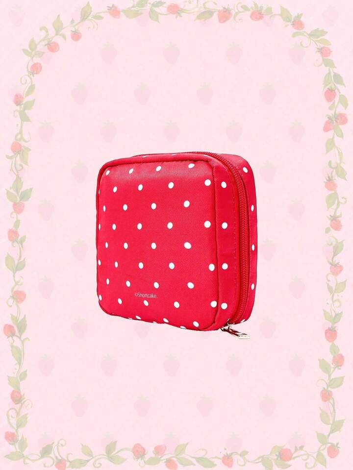 Cartoon Figure Graphic & Polka Dot Pattern Fashion Thick Padded Large Capacity Portable Cosmetic Bag 6 Cartoon Figure Graphic & Polka Dot Pattern Fashion Thick Padded Large Capacity Portable Cosmetic Bag