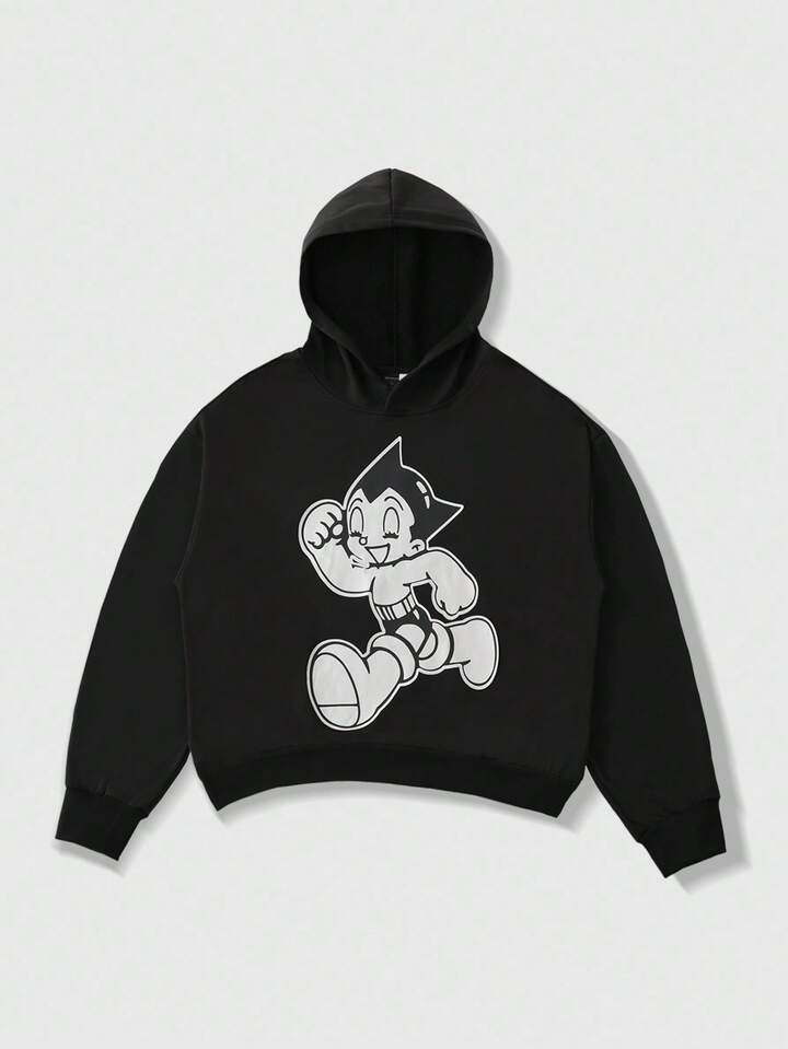 Astro Boy X ROMWE Men's Cartoon Figure Graphic Long Sleeve Hoodie