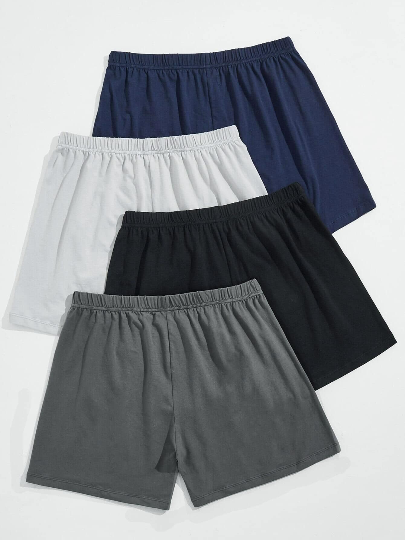 Guys 4 Pack Solid Boxer Brief