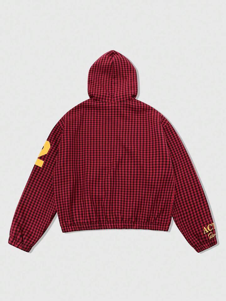 Prep Men's Plaid & English Graphic Print Thermal Lined Hoodie Sweatshirt, Autumn/Winter 5 Prep Men's Plaid & English Graphic Print Thermal Lined Hoodie Sweatshirt, Autumn/Winter