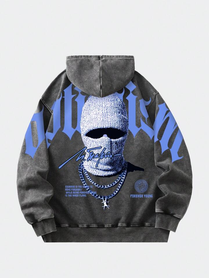 Street Life Men's Vintage Washed Hoodie, Streetwear
