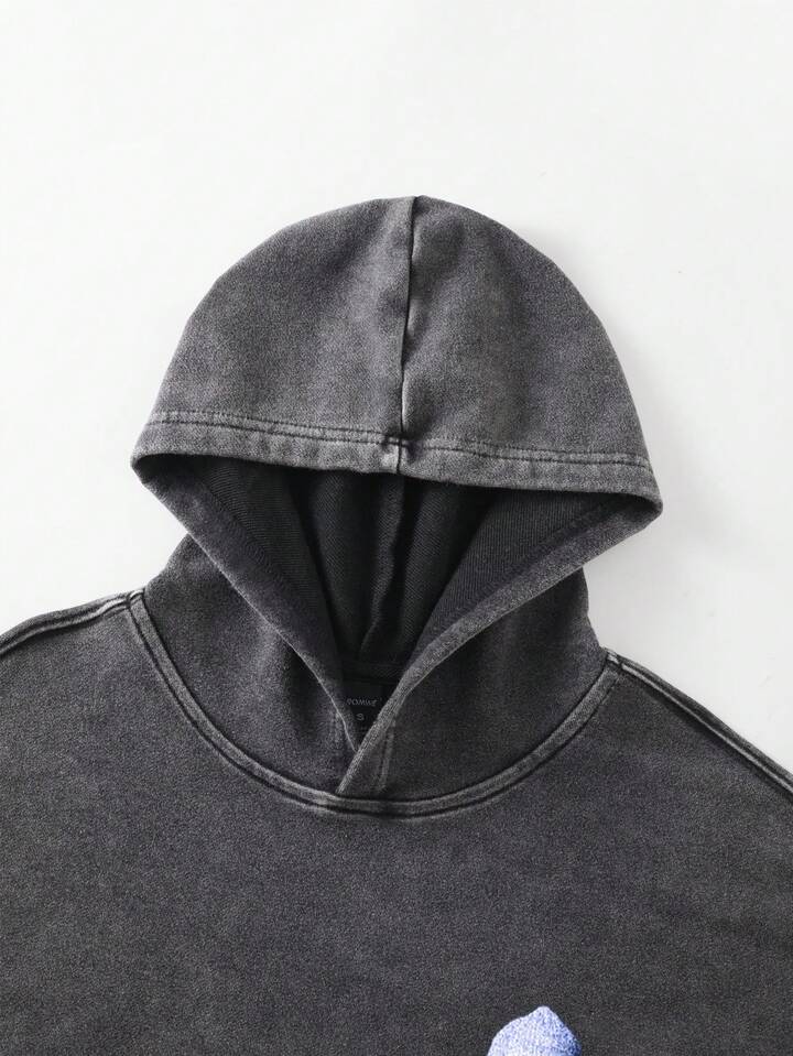 Street Life Men's Vintage Washed Hoodie, Streetwear