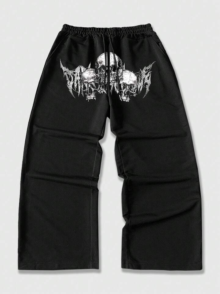Men's Print Wide Leg Sweatpants