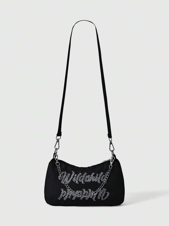 Grunge Punk 1pc Underarm Bag, Suitable For College Students, Outdoor Shopping, Festivals, Parties, Formal Events