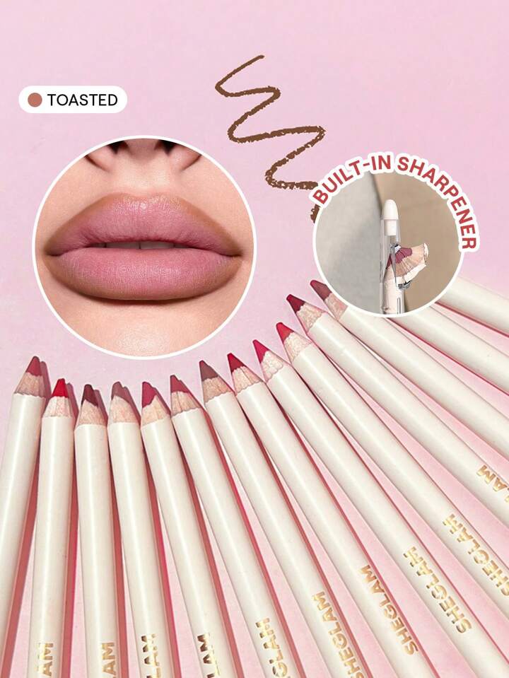 Lip Facts Lip Liner-Toasted Creamy-Matte Lip Liner Pencil High Pigment Not Easyto Fade Silky Smooth Matte Contour Tint Lip Makeup Lip Combo Brand Beauty Makeup Face Paint Cosmetic For Women Girls Perfect For Winter Spring Ideal For Y2K Fancy Fashion Suitable For Birthday Gift Party Ready Best Color