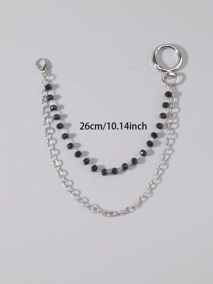 1pc Punk Gothic Multi-Layer Dark Beads Charm Boot Decor DIY, Holiday Gift