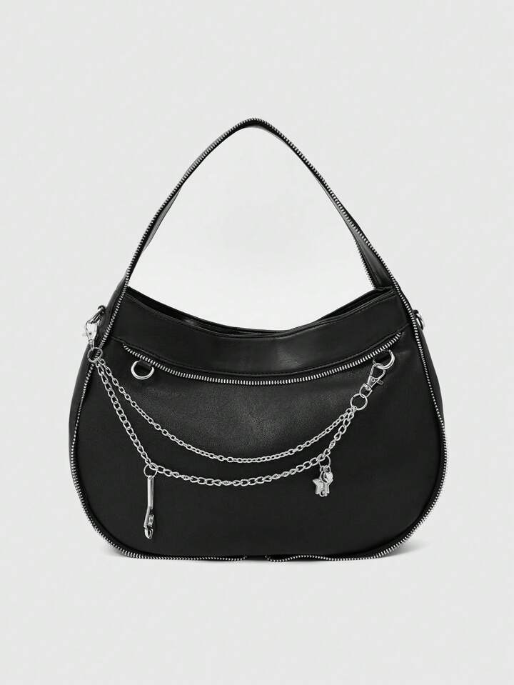 Grunge Punk Women's Fashion Versatile Casual Minimalist Shoulder Bag