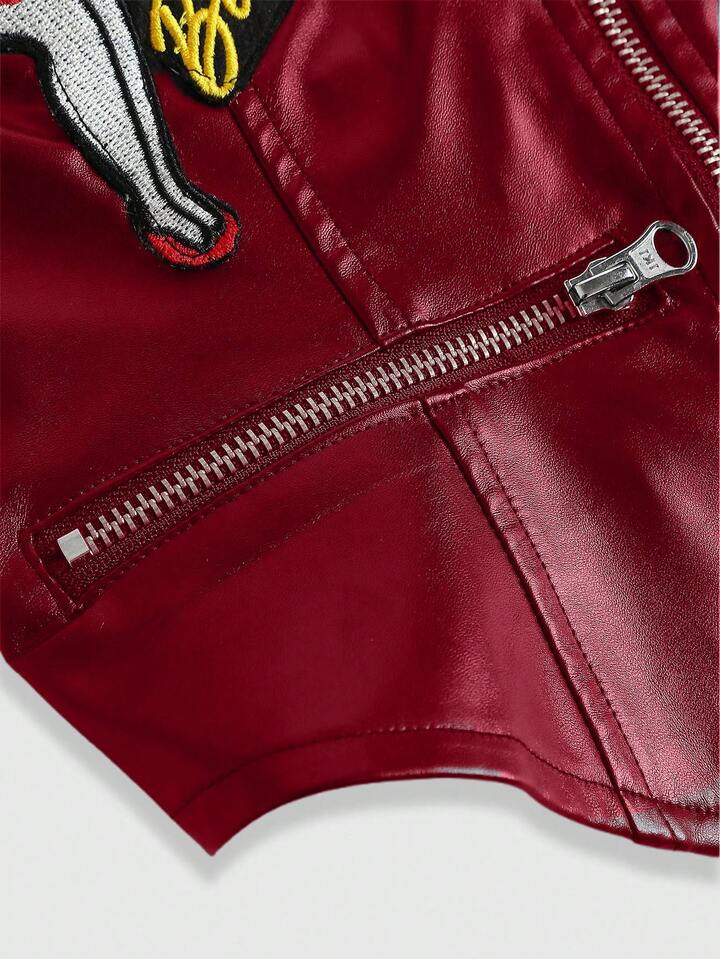Betty Boop | ROMWE Women Betty Embroidered Zipper PU Leather Sexy Halter Neck Tank Top 3 Betty Boop | ROMWE Women Betty Embroidered Zipper PU Leather Sexy Halter Neck Tank Top
