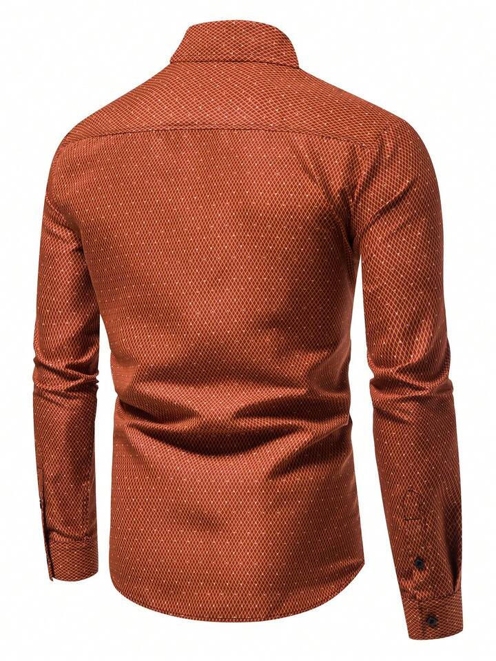 Guys Argyle Print Shirt