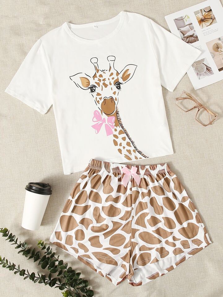 Cartoon Graphic PJ Set / Pajama Set