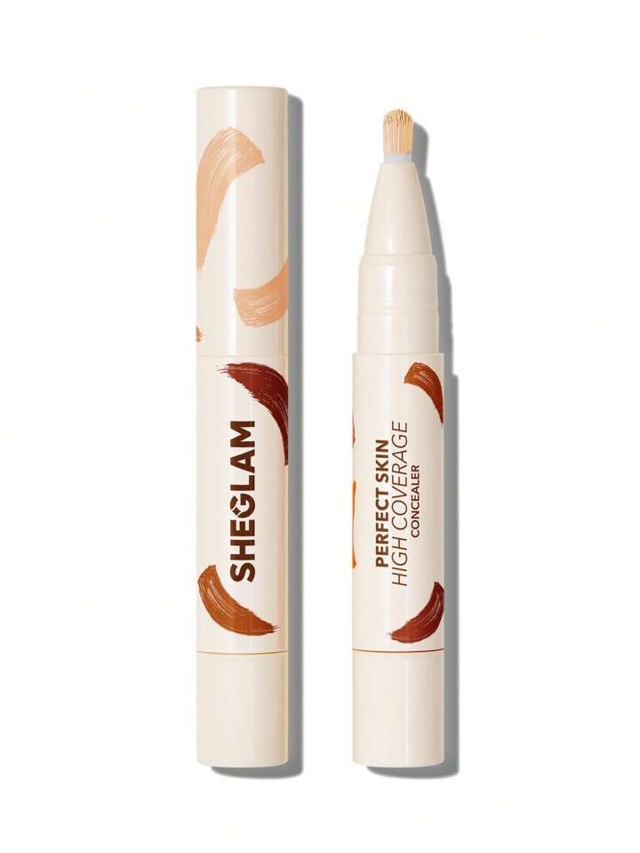 Perfect Skin High Coverage Concealer-Linen 20 Shades Liquid Concealer Brush Moisturizing Weightless All-Day Hydrate Concealer Makeup Brand Beauty Makeup Face Paint Cosmetic For Women Girls Perfect For Winter Spring Ideal For Y2K Fancy Fashion Suitable For Birthday Gift Party Ready Best Color