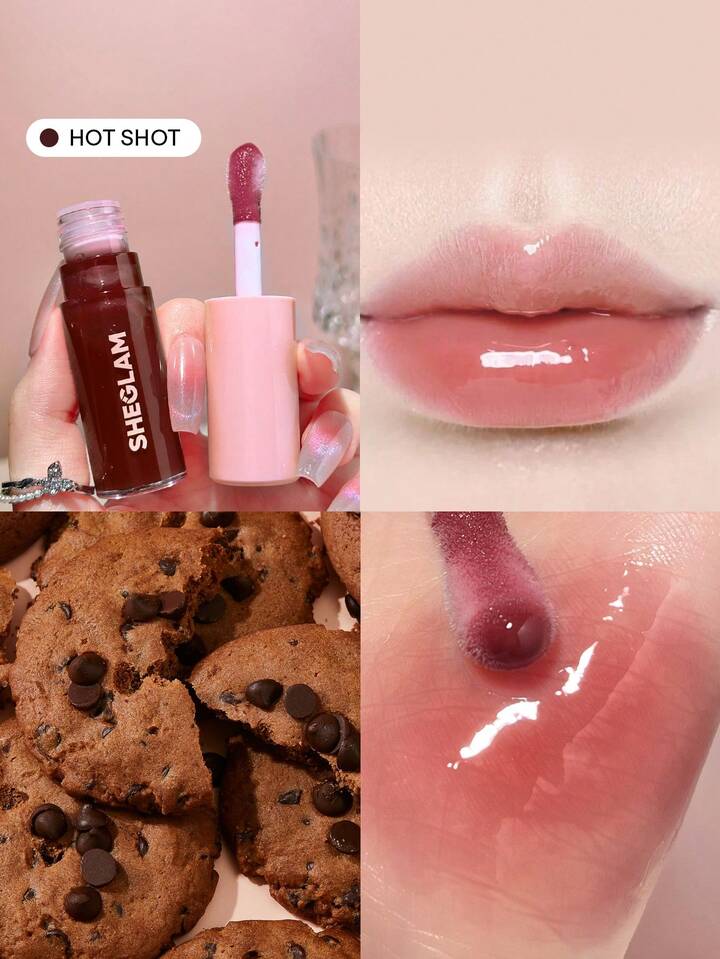 Jelly Wow Tinted Lip Oil-Hot Shot Moisturizing Lip Gloss High-Shine Glossy Glow Non-Sticky Lip Care Hydrating Sleep Mask Lip Makeup Lip Combo Brand Beauty Makeup Face Paint Cosmetic For Women Girls Perfect For Winter Spring Ideal For Y2K Fancy Fashion Suitable For Birthday Gift Party Ready Best Color