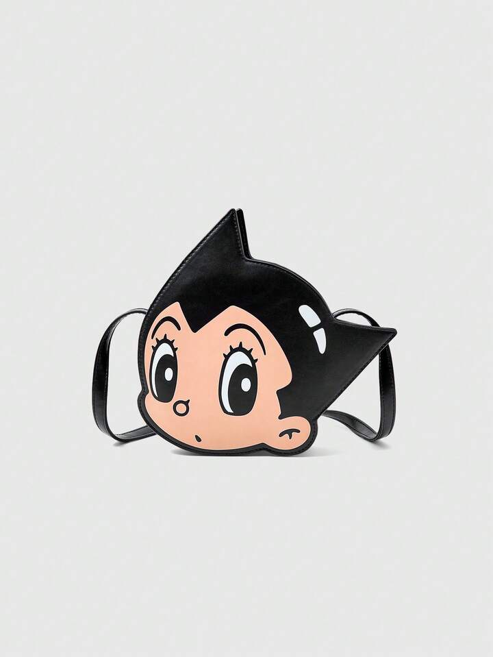 Astro Boy X ROMWE Cartoon Figure Graphic Women Vintage Versatile Commute Asymmetric Crossbody Bag