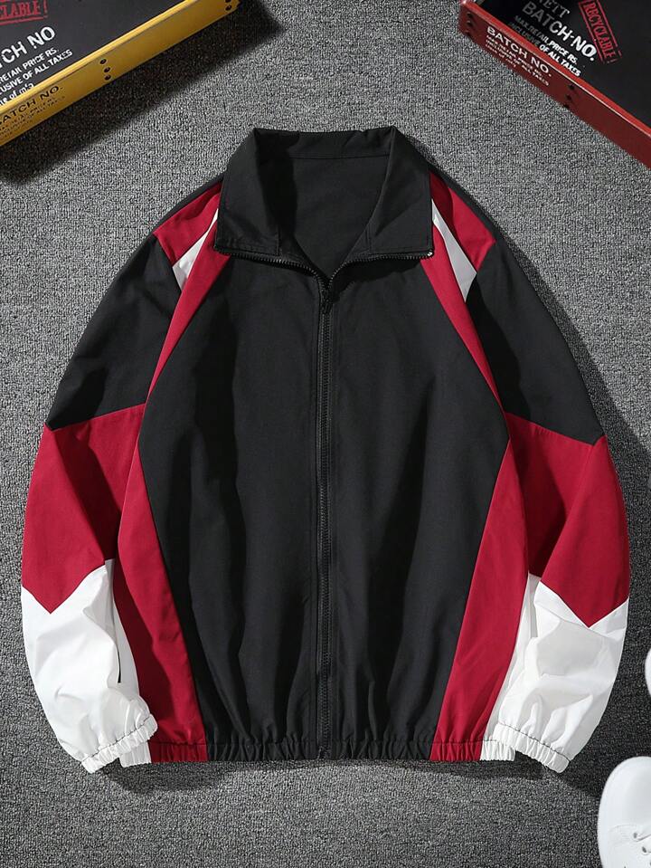 Guys Color Block Jacket Without Tee