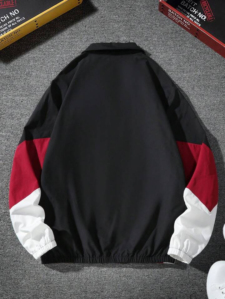 Guys Color Block Jacket Without Tee