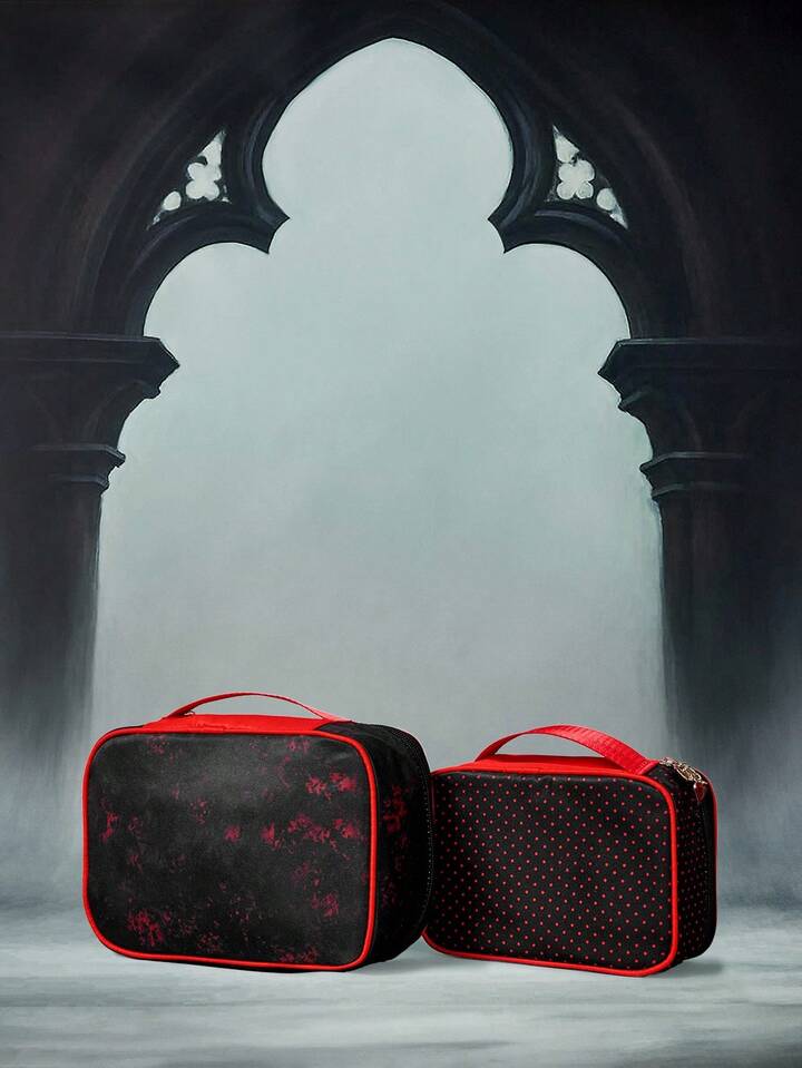 Friday the 13th X ROMWE Letter Graphic Large Capacity Portable Travel Organizer Bag & Makeup Bag 6 Friday the 13th X ROMWE Letter Graphic Large Capacity Portable Travel Organizer Bag & Makeup Bag